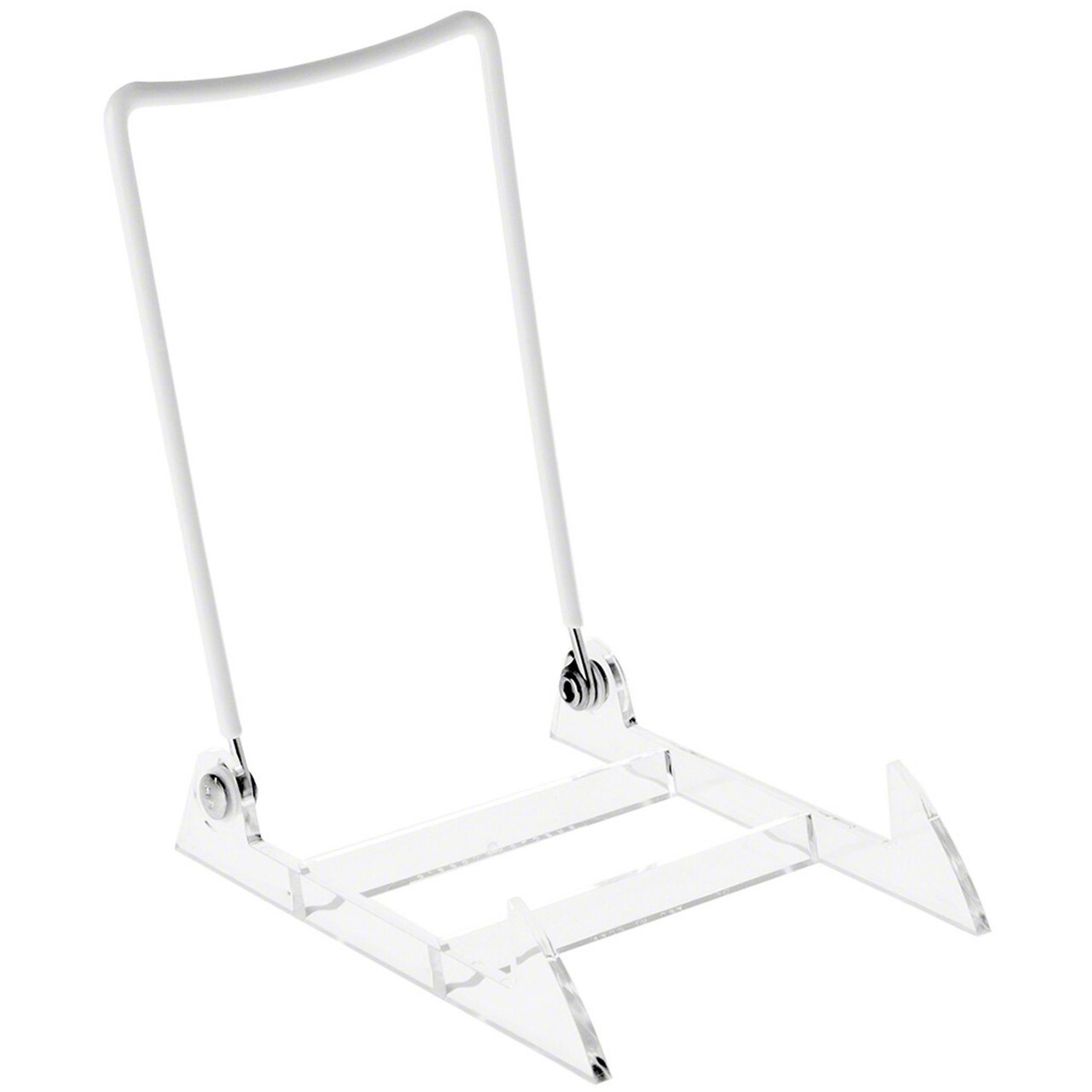 Gibson Holders 4PL Adjustable White Wire and Clear Acrylic Display Easel, 3.875" W x 5.375" D x 6.25" H
